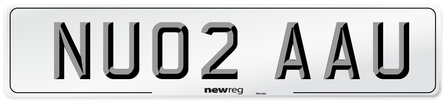 NU02 AAU Number Plate from New Reg